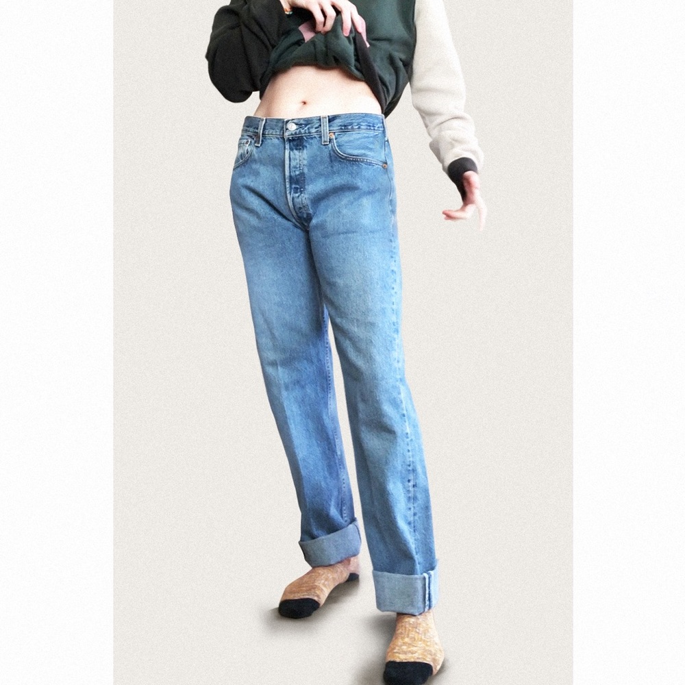 VTG Levi's Blue Straight Leg Women's Jeans - Picture 3 of 16